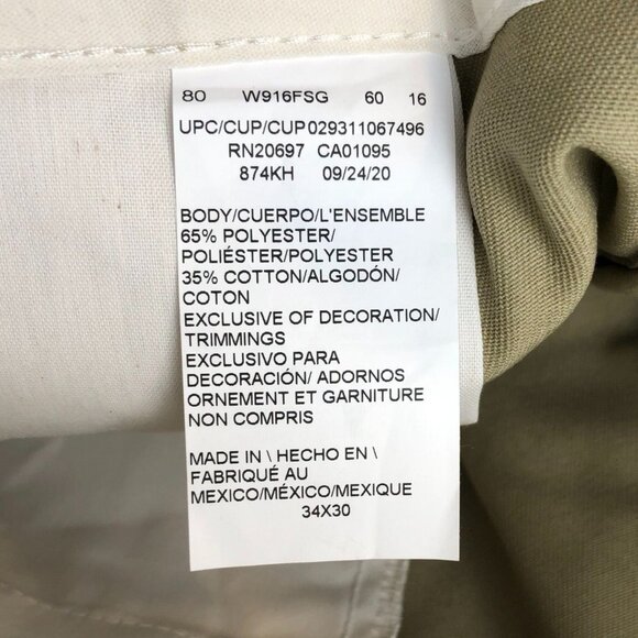 NWT Dickies Mens Work Pants Size 34x30 Original Fit Khaki Chino Casual Straight - Picture 11 of 16